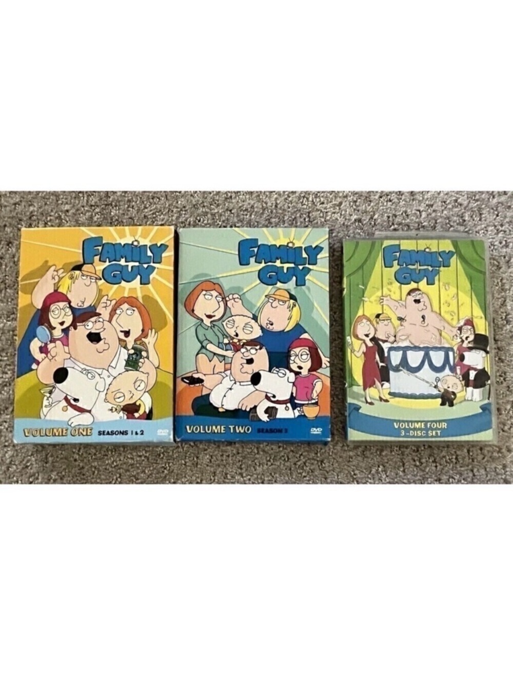 Lot of 3 Family Guy DVD Series Volumes 1, 2 and 4 - Box Sets 10 Discs Total